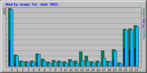 Hourly usage for June 2023